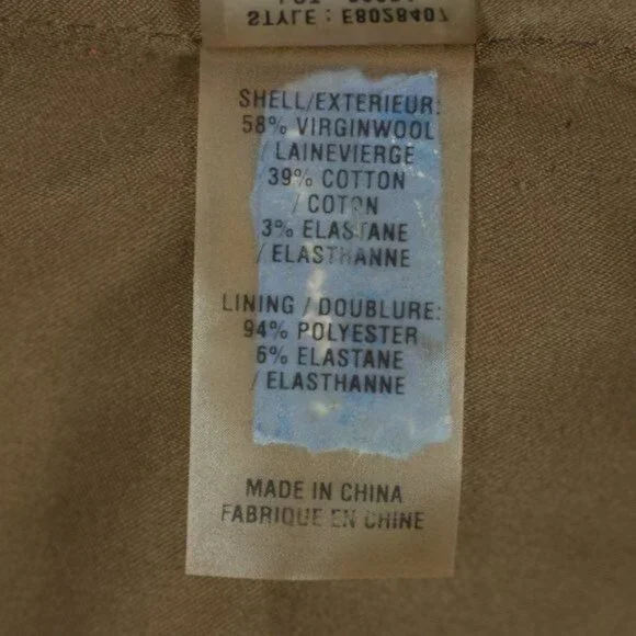 Elie Tahari Women's Small Brown Wool Blend Lined Button Up Trench Coat - Picture 8 of 8